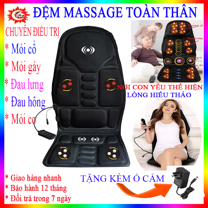 Nệm massage toàn thân giá rẻ, Nệm massage toàn thân cao cấp, Nệm massage toàn thân cho người già, Đệm massage xe ô tô, Đệm massage toàn thân hồng ngoại, Máy massage cổ vai gáy chân tay hakaga bella lanaform