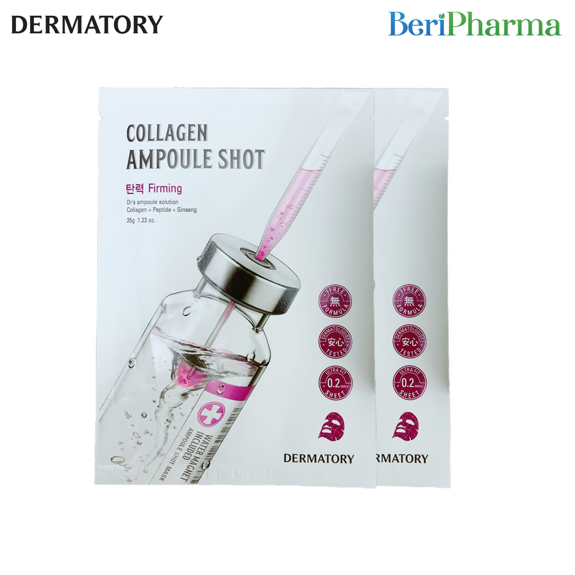 [HCM] Dermatory Combo 2 Mặt Nạ Giấy Bổ Sung Collagen Cho Da Ampoule Shot Mask Collagen-Shot 35g