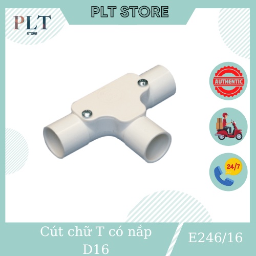 Co , cút chữ t có nắp d16 sino e246/16