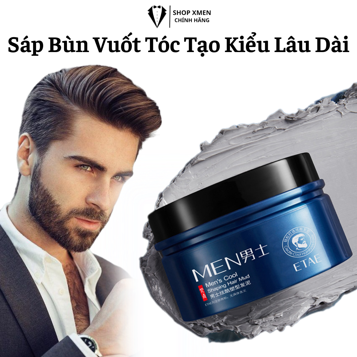 Sáp vuốt tóc tạo kiểu cho nam giữ nếp lâu dài dễ dàng tạo kiểu tóc yêu thích
