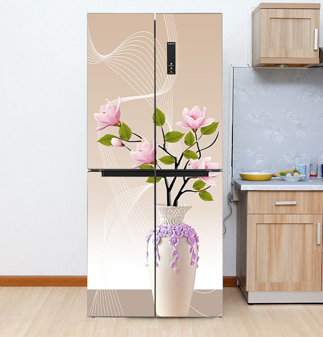 [HCM]Decal dán tủ lạnh 4 cánh