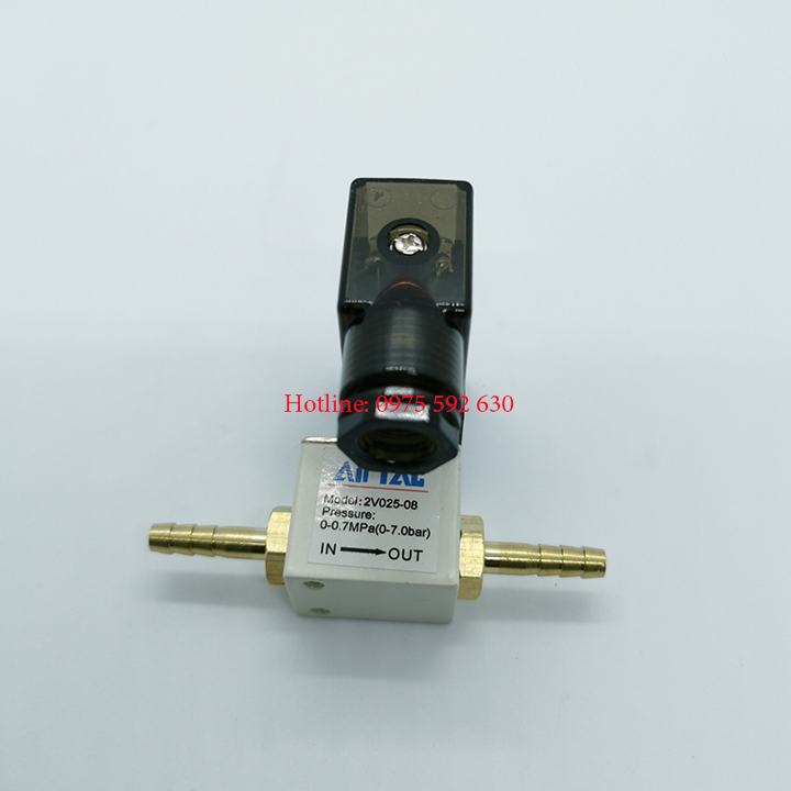 Van đóng mở khí nén 12v đầu ra cắm ống 6mm