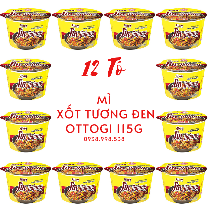 1 thùng 12 tô mì ăn liền - mì xốt tương đen tô 115g