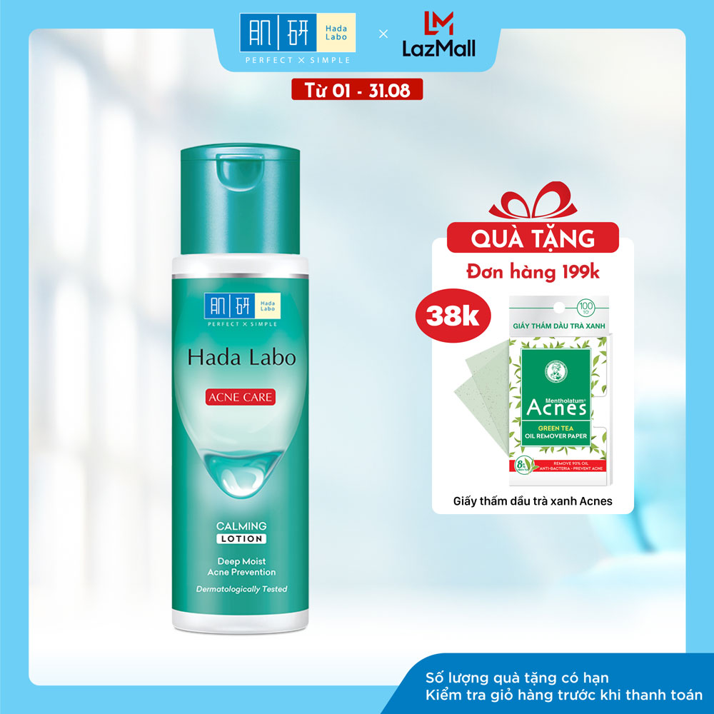 Dung dịch dưỡng ẩm Hada Labo Acne Care Calming Lotion dành cho da dầu mụn, da nhạy cảm 170ml
