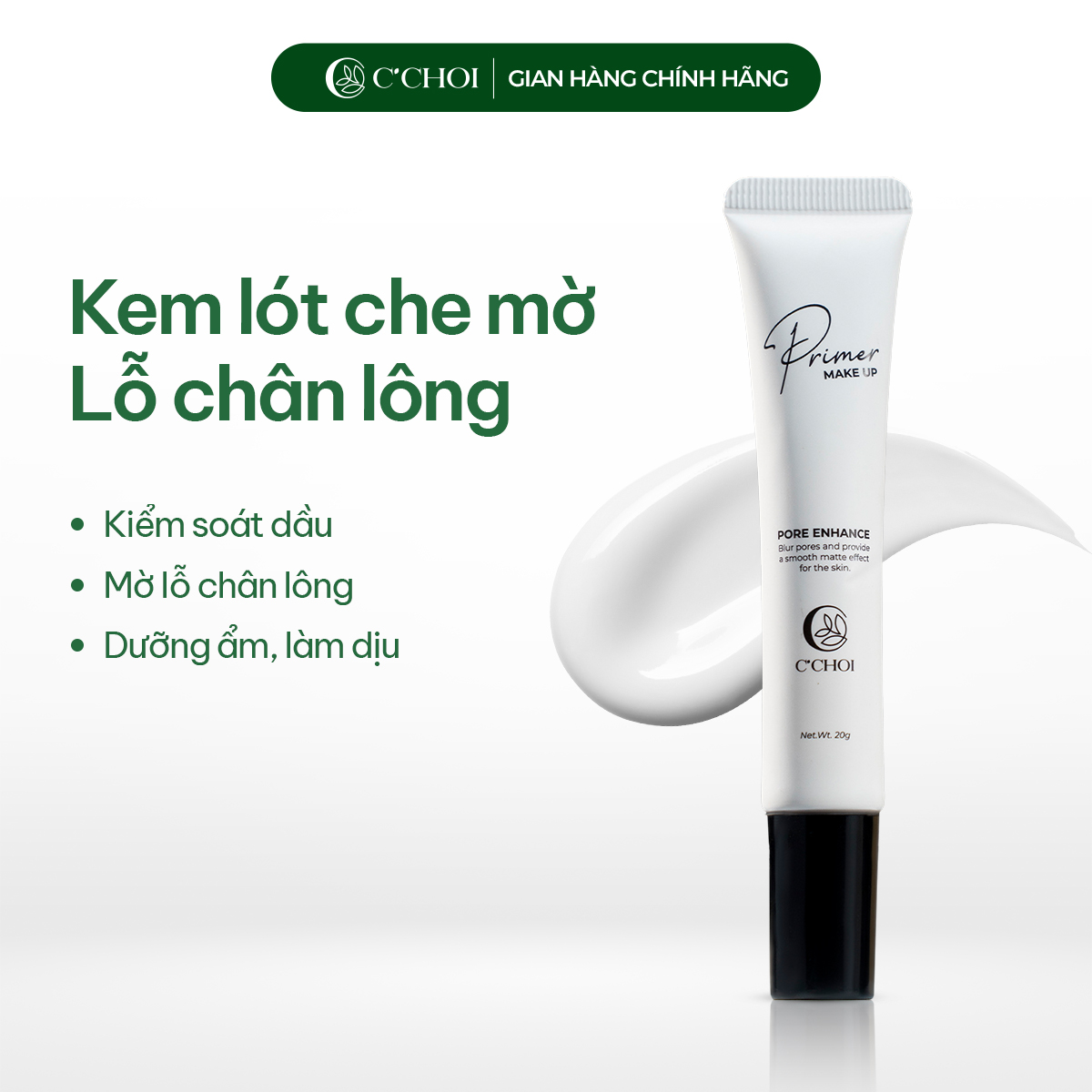 Kem Lót C'Choi Pore Enhance Primer - Che Mờ Lỗ Chân Lông, Kiểm Soát Dầu Thừa
