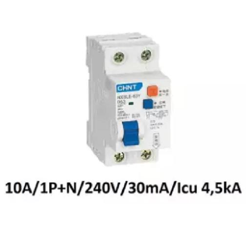 Át Chống Dò Dòng ELCB Chống Giật Điện RCBO Cầu Dao Chống Rò Atomat Aptomat Chống Giật 1P+N Mã NXBLE-63Y CHINT