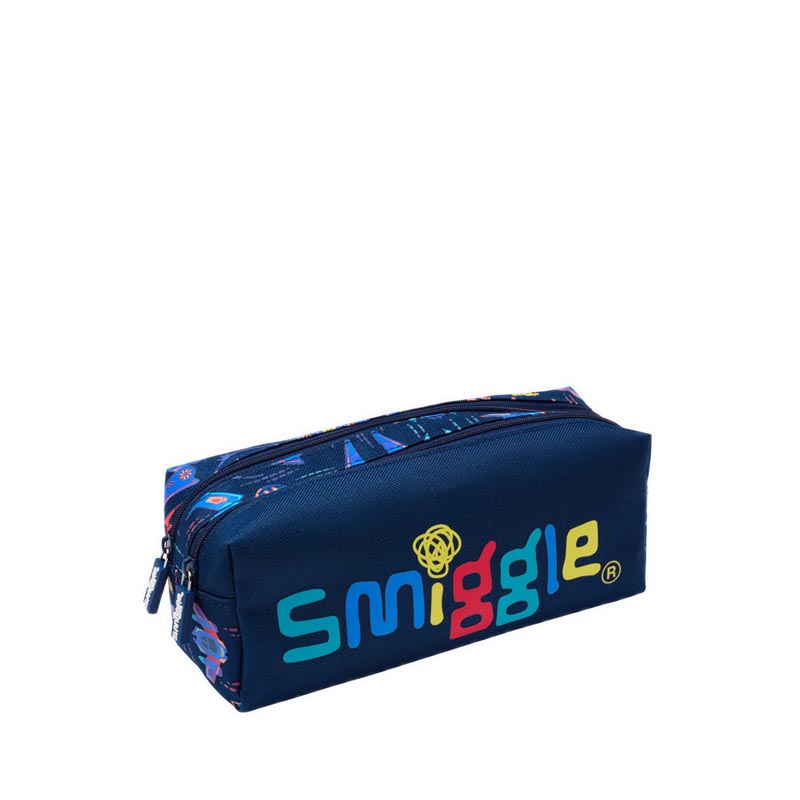 Túi Đựng Bút Smiggle Vibin Twin Zip Pencil Case Navy - IGL449210NAV