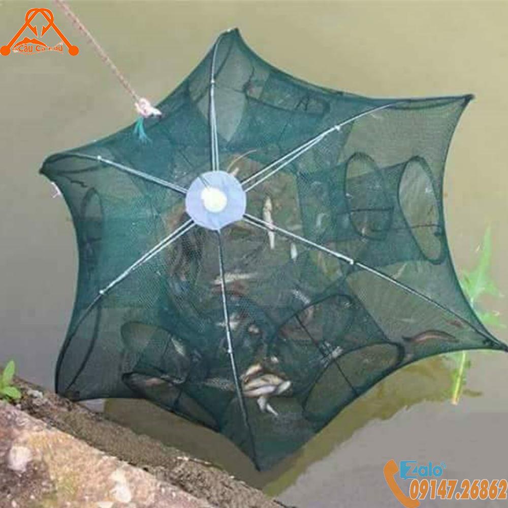 Lưới chụp bẫy cá bát quái 8 cửa - lồng bẫy chụp bát quái | caucaedu