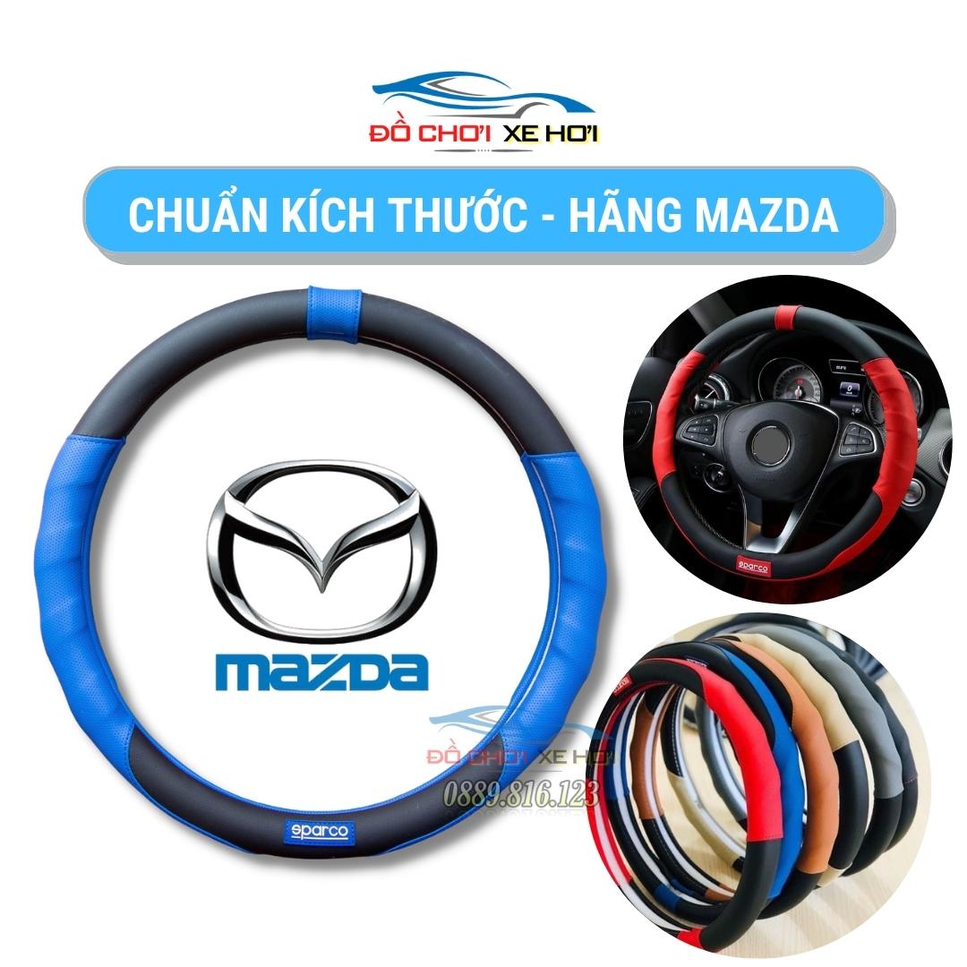 Bọc vô lăng MAZDA 2, Mazda 3, Mazda 6, CX5, CX8, BT50 tem kim loại cao cấp
