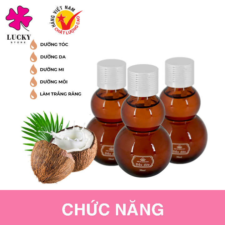 Dầu dừa nguyên chất phấn nụ hoàng cung - Dầu dừa ủ tóc, dầu dừa dưỡng da