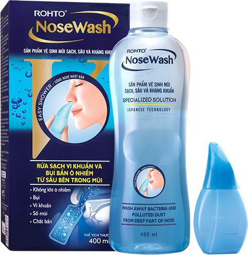 [HCM]Rửa mũi Rohto NoseWash (bình dung dịch loại 400ml)