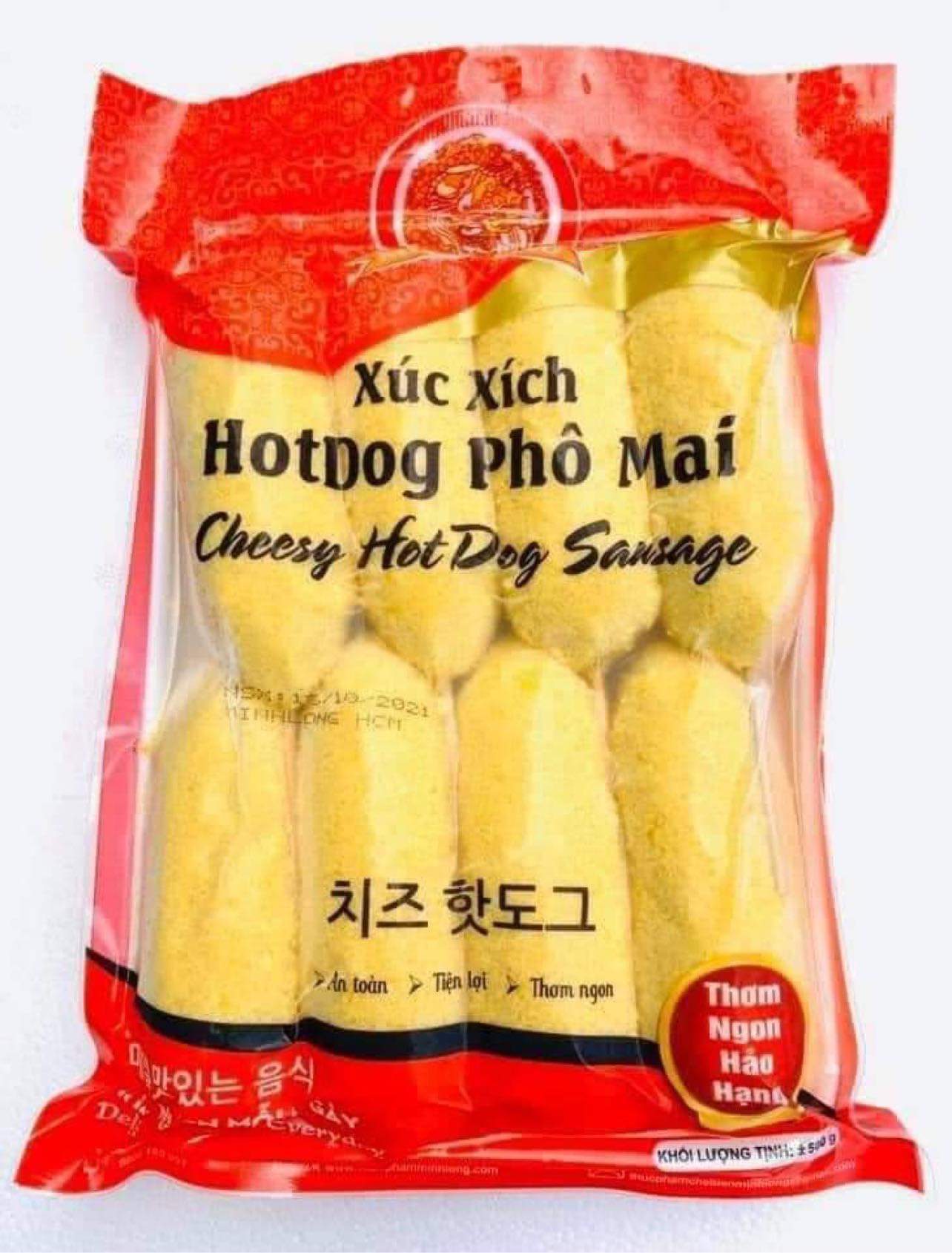 Hotdog xúc xích phô mai, xúc xích lốc xoáy - 1 túi 500gam