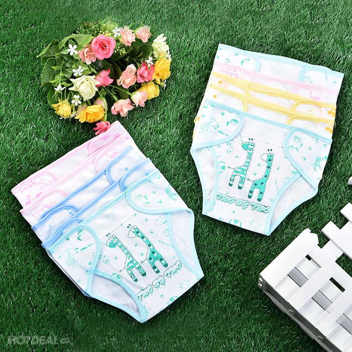 [HCM]Combo 10 Quần Đóng Bỉm In Hình Họa Tiết Dễ Thương Cho Bé Sơ Sinh đến 9 ký