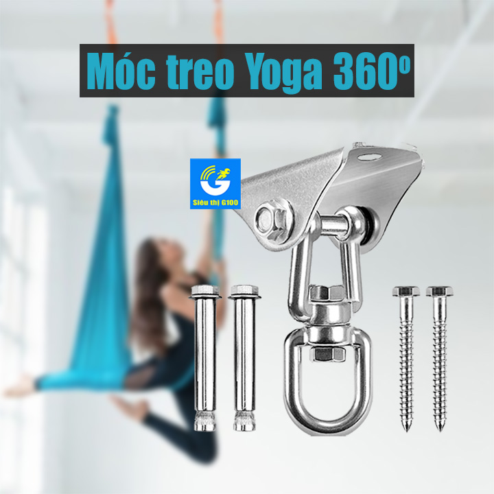 Móc treo xoay 360 đa dụng treo võng treo xích đu tặng kèm ốc vít