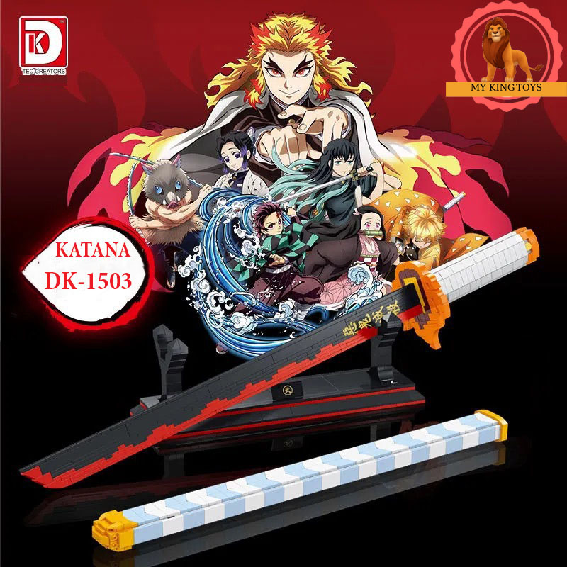 Đồ Chơi Lắp Ráp Kiểu Lego Mô hình Thanh Kiếm Diệt Quỷ Nichirin Sword Model 1503 Với 790 Mảnh Ghép