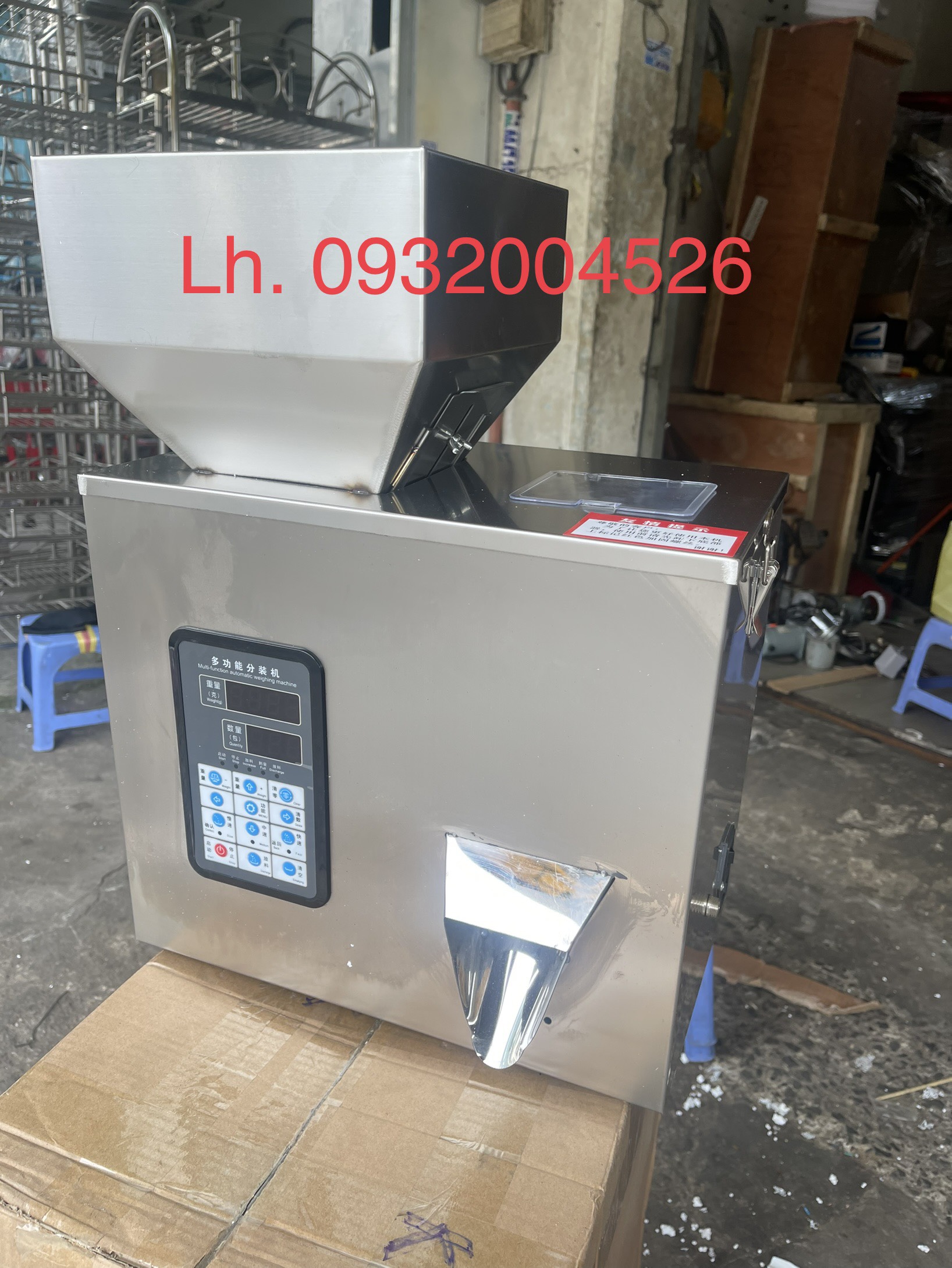 Máy cân định lượng 1-100gram, máy cân định lượng bột, hạt, gia vị