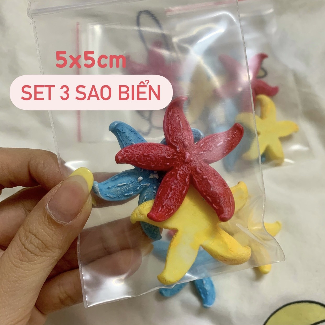 [HCM]Set 3 Ngôi Sao Biển Trang Trí Hồ Cá Hòn Non Bộ Tiểu Cảnh...