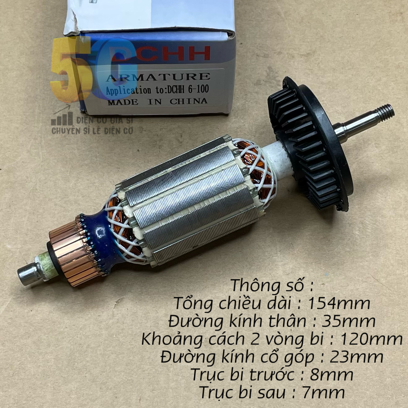 Rotor máy mài bosch gws 6-100 - bosch gws 060 hoặc dca asm 03-100a thương hiệu dc