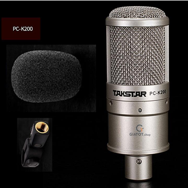 Micro livestream Takstar PC- K200 dùng thu âm và hát karaoke online