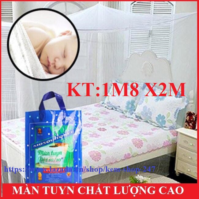 Màn tuyn 10/10 kích thước 1m8 x2m loại không cửa Hàng VNXK cao cấp