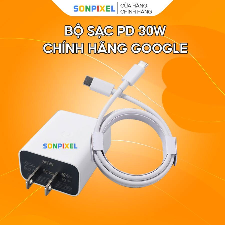 Bộ củ cáp sạc nhanh 30w chính hãng google, sonpixel