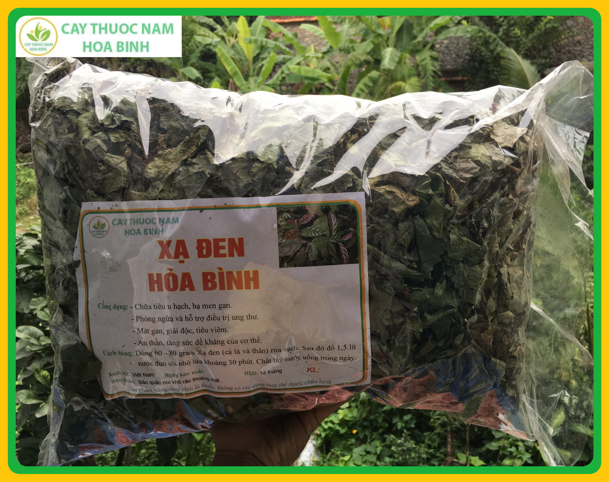 1kg lá xạ đen 100% nguyên lá tuốt Hòa Bình khô giòn đẹp mới