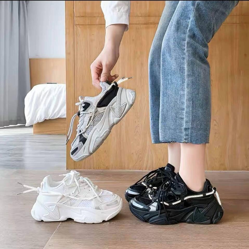 Giày nữ phản quang  dây rút độn đế hot trend 2020, các sản phẩm shop đều đăng kèm ảnh shop chụp thật nhé, nên bạn kéo ảnh sau coi ảnh thật