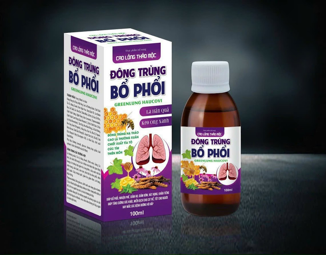 Siro ho đông trùng bổ phổi hỗ trợ bổ phế giảm ho giảm đờm khàn tiếng