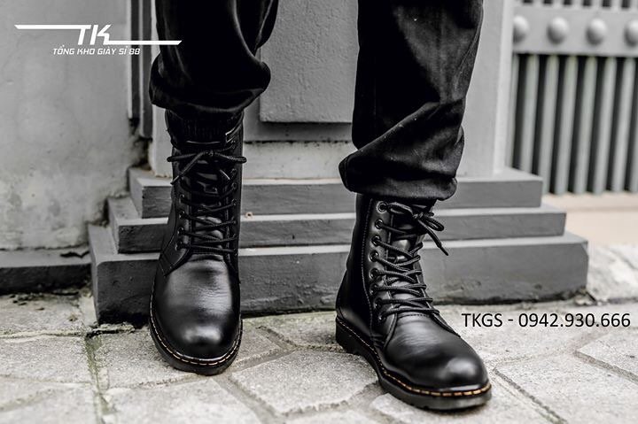 (ẢNH THẬT) Boots da cổ cao cho nam phong cách Hàn Quốc sang trọng trẻ trung phù hợp đi chơi hoặc đi làm đế cao su, mũi cao khỏe