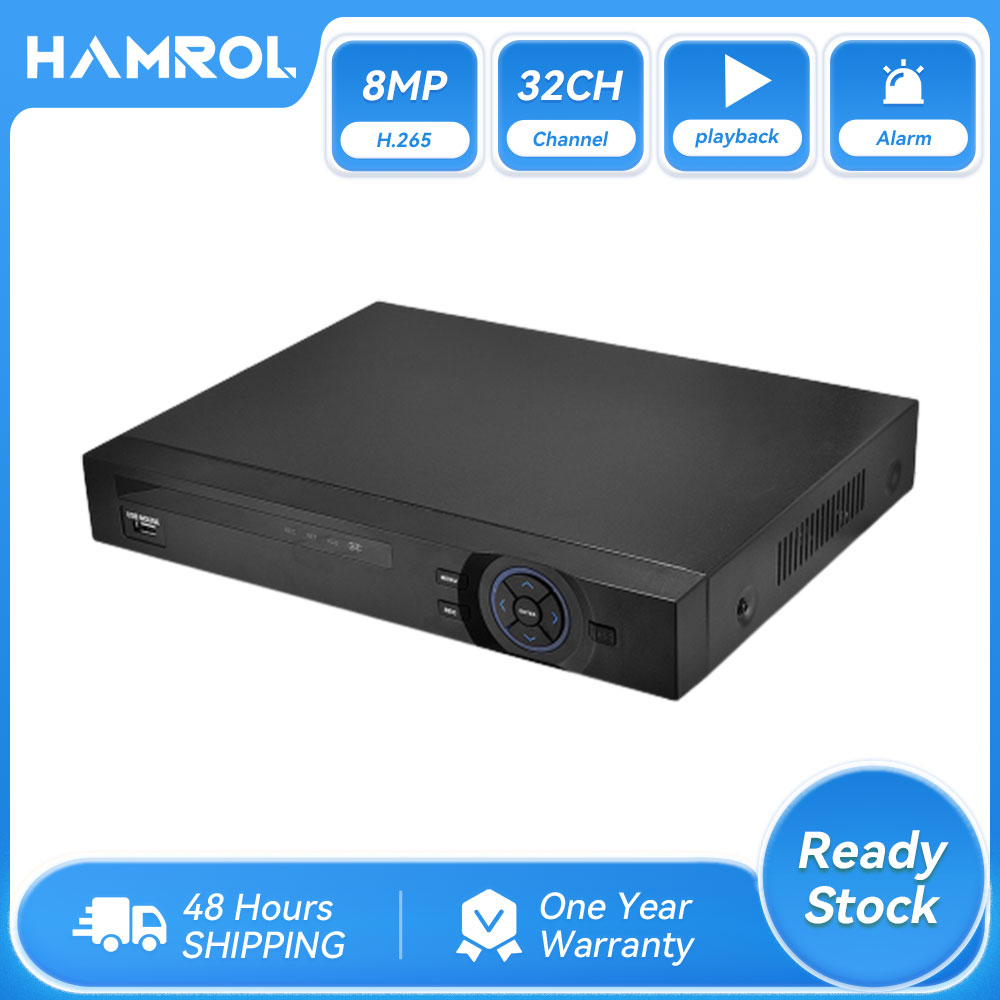 Hamrol 32CH 8MP 4K CCTV H.265 NVR Network Video Recorder 2.0 for IP Camera 2 SATA Port XMEYE P2P Cloud