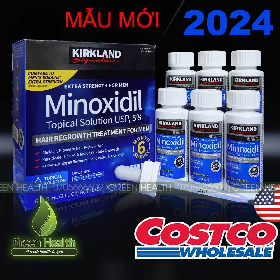 Hộp 6 lọ Minoxidil 5% dạng lỏng mọc râu tóc, chân mày