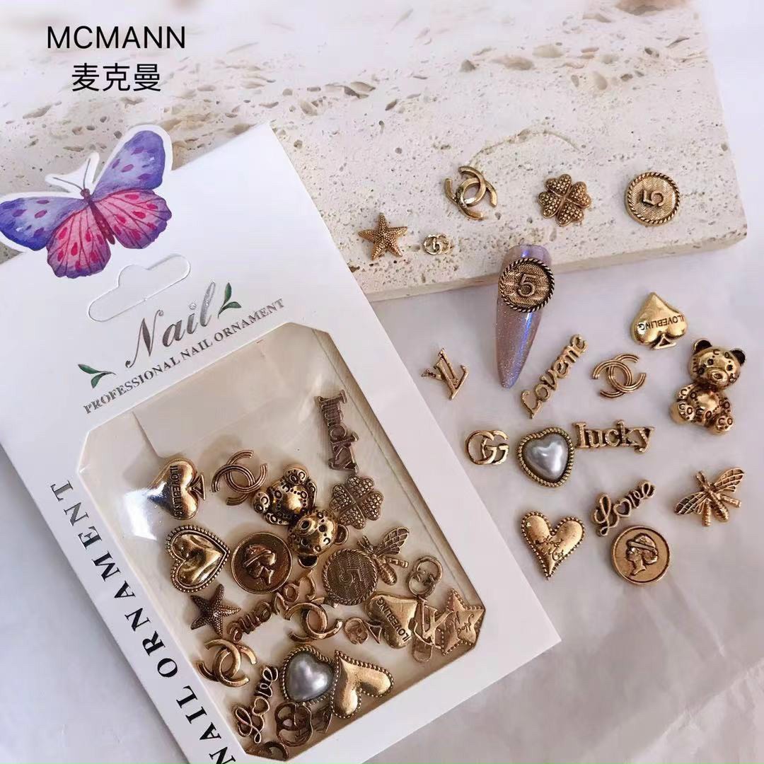 Sét charm gấu trang trí móng nail