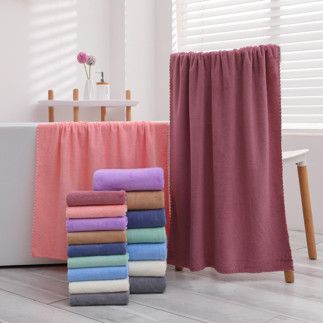 Khăn thấm nước Khăn tắm mềm Khăn tắm bông nguyên chất Khăn tắm lớn 70 cm * 140 cm Khăn tắm mềm Khăn tắm thoải mái Khăn tắm khách sạn