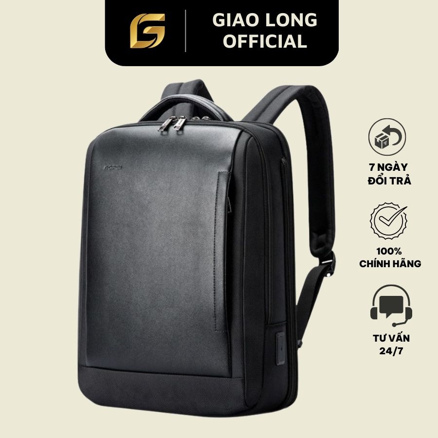 Balo công sở nhỏ gọn cổng sạc usb bopai gary đựng laptop 15.6inch glb1173