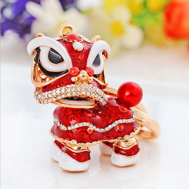 Móc chìa khoá hình kỳ lân đính đá cao cấp