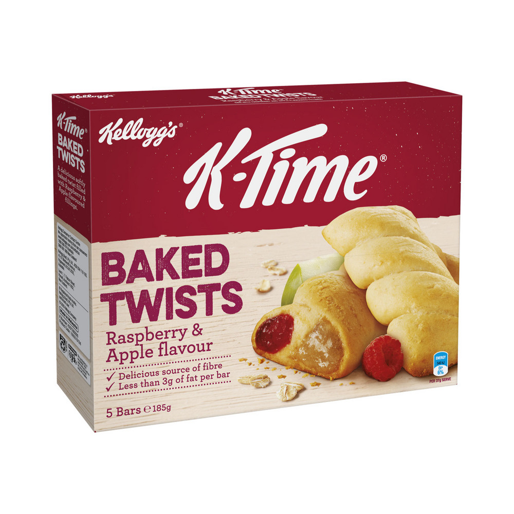 [HCM]Bánh nướng nhân mứt trái cây Kelloggs K-time Baked Twists Vị Raspberry và Táo