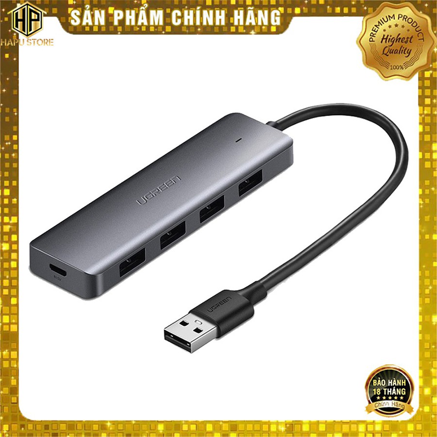 Bộ chia usb 3.0 ra 4 cổng ugreen 50985 có nguồn phụ - hapustore