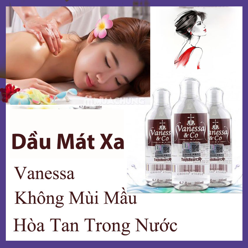 [Chính Hãng] Gel Bôi Trơn Nhật Bản Vanessa & Co Chai Lớn 200ml, Dầu Mát Xa Toàn Thân, Gel Mát Xa Body, Dầu Mát Xa Yoni, Open Shop