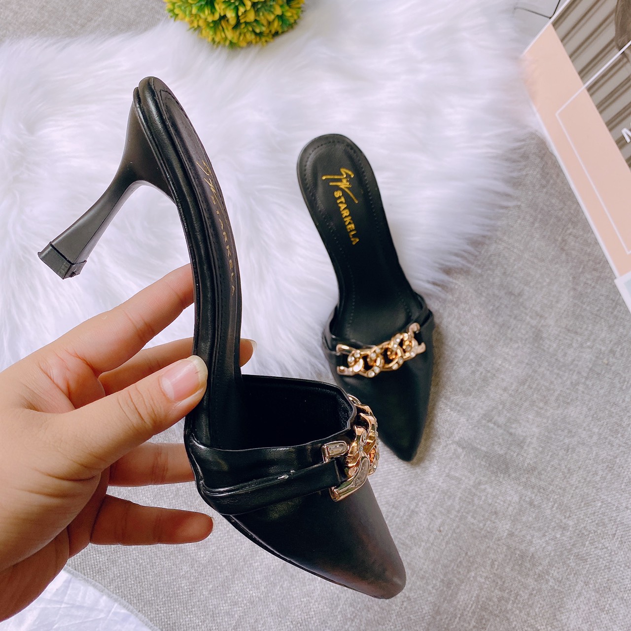 RẺ VÔ ĐỊCH I GUỐC SỤC MŨI NHỌN GÓT NHỌN TAG XÍCH VÀNG HOT TREND ĐI CHƠI ĐI DỰ TIỆC ĐỀU ĐẸP - MÃ 713