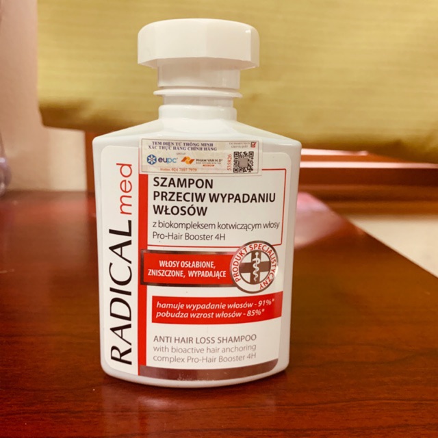 DẦU GỘI LÀM SẠCH VÀ GIÚP NGĂN NGỪA RỤNG TÓC RADICAL MED ANTI HAIR LOSS SHAMPOO