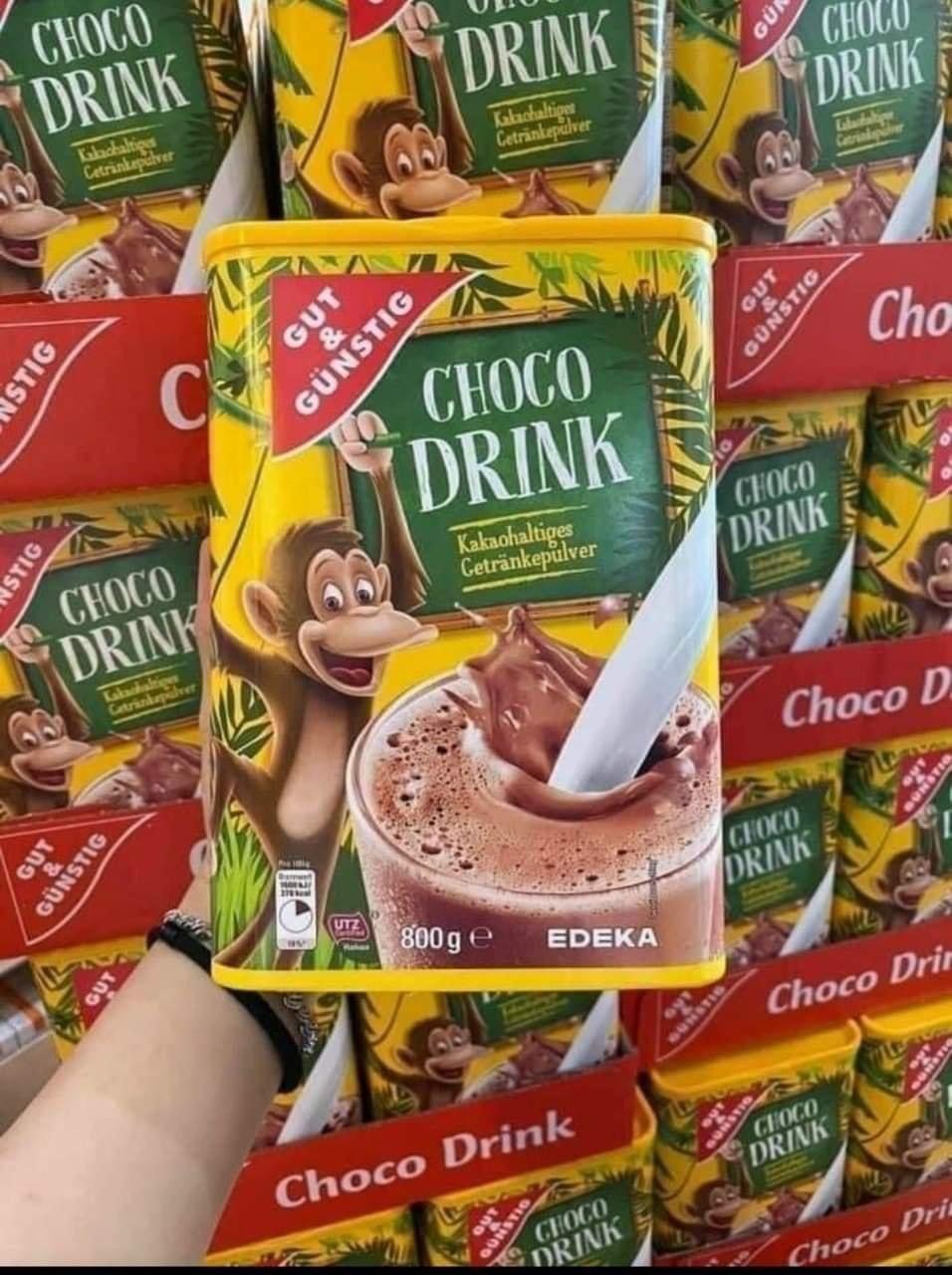 Bột cacao pha sữa Choco Drink Đức 800gr cả nhà cùng uống, pha nóng hay lạnh đều rất phê luon ah