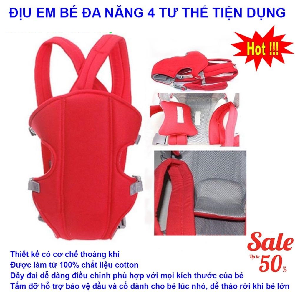 Đai địu em bé 4 tư thế - Đai điệu em bé cao cấp Chất Liệu 100% Cotton Tạo Cảm Giác Thoải Mái Mềm Mại Chất Lượng Cao Cấp An Toàn Cho Bé Yêu‎. lỗi đổi mới.