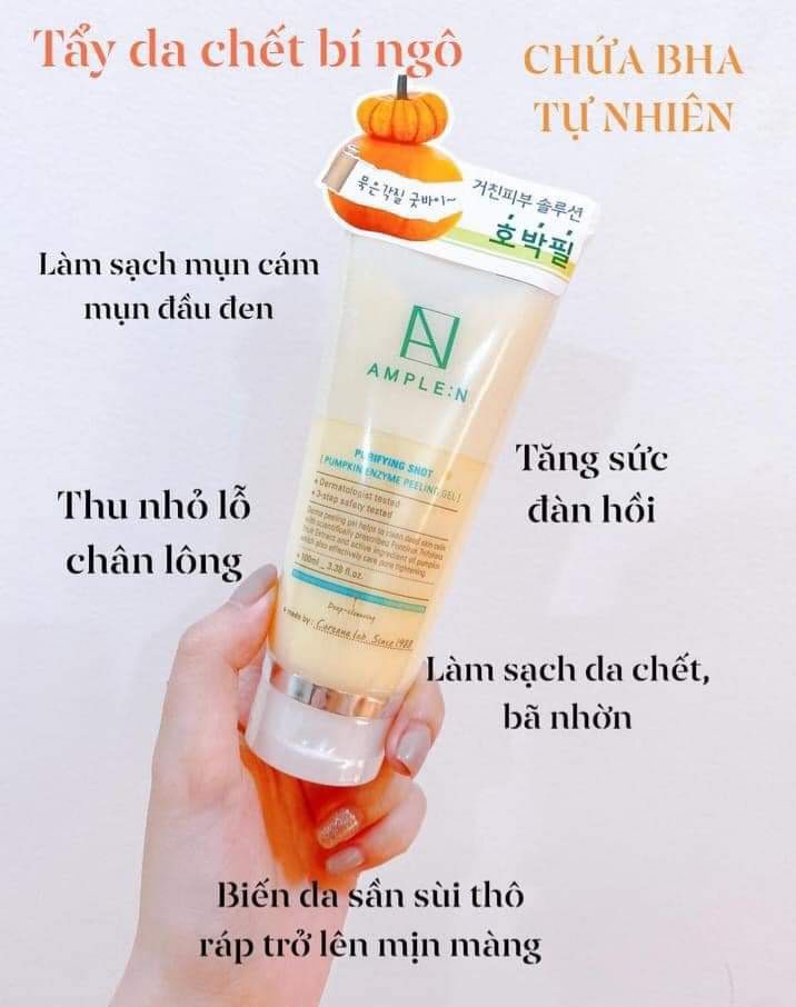 Tẩy da chết lên men enzim bí đỏ