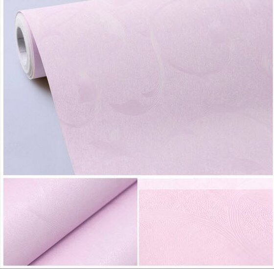 [HCM]Giấy Dán Tường hay Decal dán tường cuộn ( 10M x 45cm) Màu trơn  hồng nhạt  vân nổi  có keo sẵn dễ dán trang trí đẹp tự thi công có nhiều mẫu