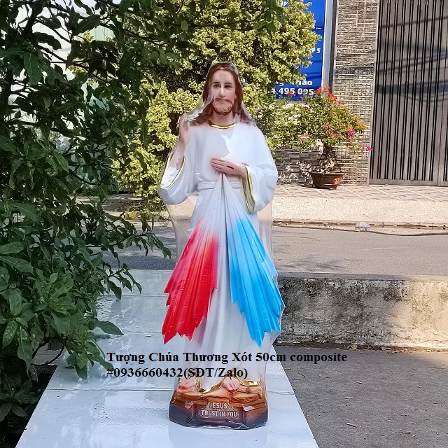 Tượng Công Giáo Chúa Thương Xót 50cm Tượng Công Giáo chất liệu composite