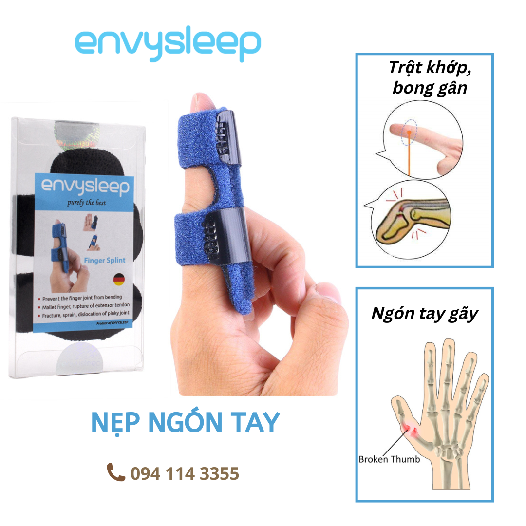 Nẹp ngón tay ENVYSLEEP ngón cái ngón út, cố định trật gân, đứt gân duỗi ngón tay - BỘ 1 CÁI