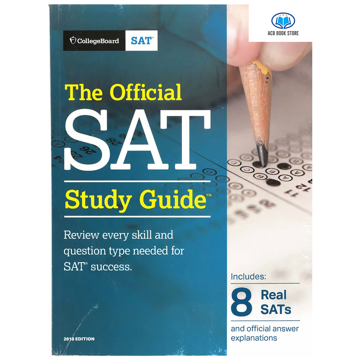 Sách The Official SAT Study Guide, 2018 Edition Sách đen trắng - ACB