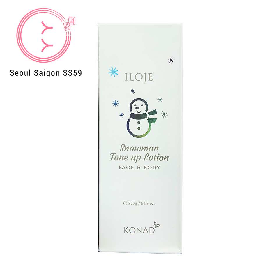 Lotion dưỡng trắng cho mặt và cơ thể KONAD ILOJE Snowwhite (Snowman) Tone up Lotion Face & Body - 250ml