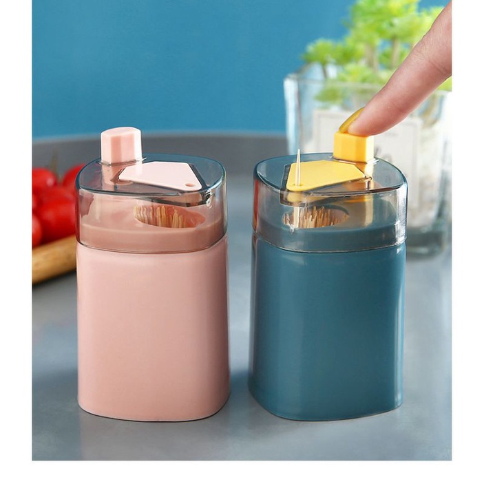 Hủ đựng tăm nhấn lấy tăm