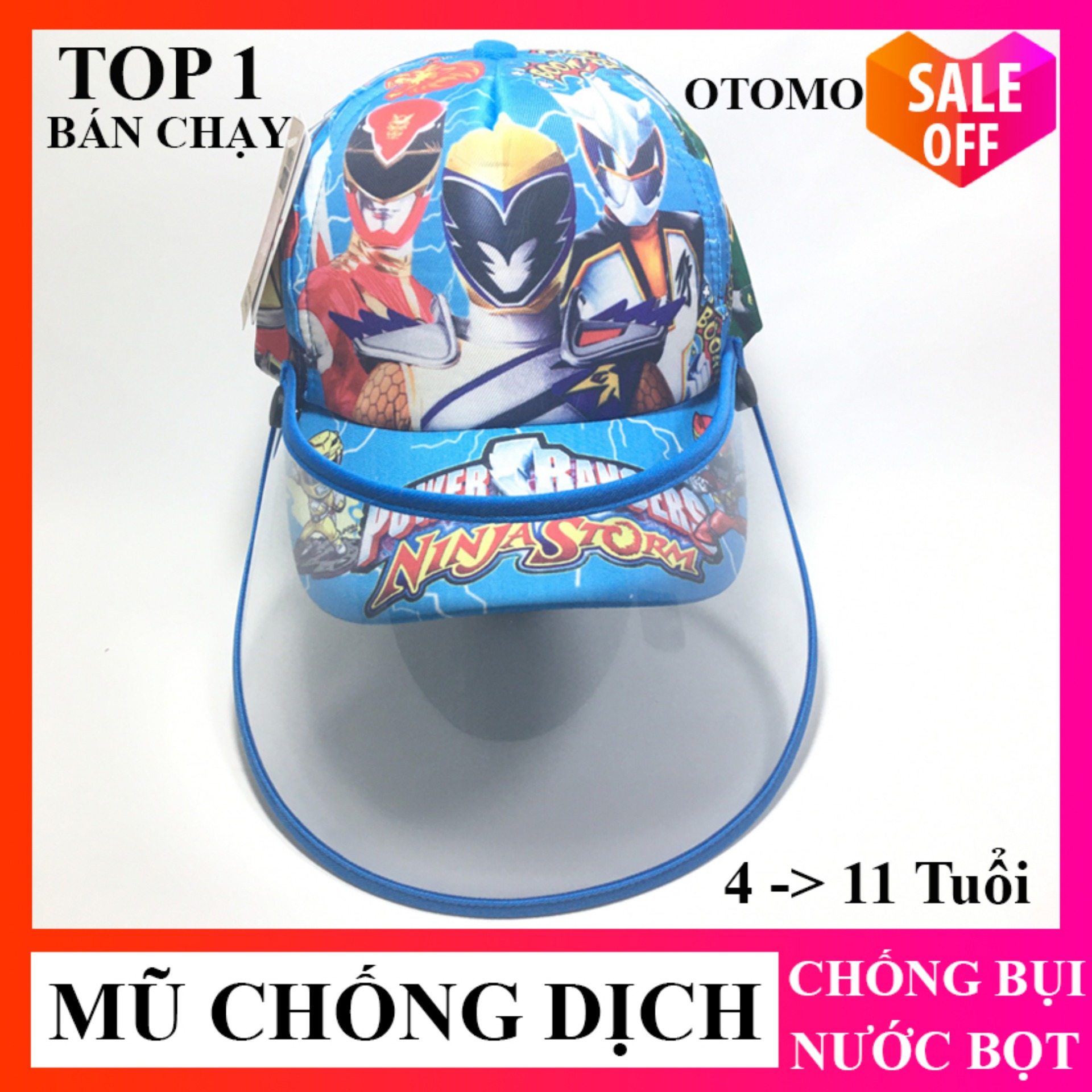 [hcm][mũ nón phòng chống dịch trẻ em siêu nhân - màu ngẫu nhiên] chống bụi cho trẻ em bé trai gái (베이비 마스크 - セーフマスクキッズ - nhật bản hàn quốc) (khẩu trang trẻ em y tế kháng khuẩn n95 3m kf94 unicharm 3d mask kids lily chống virus corona) - otomo